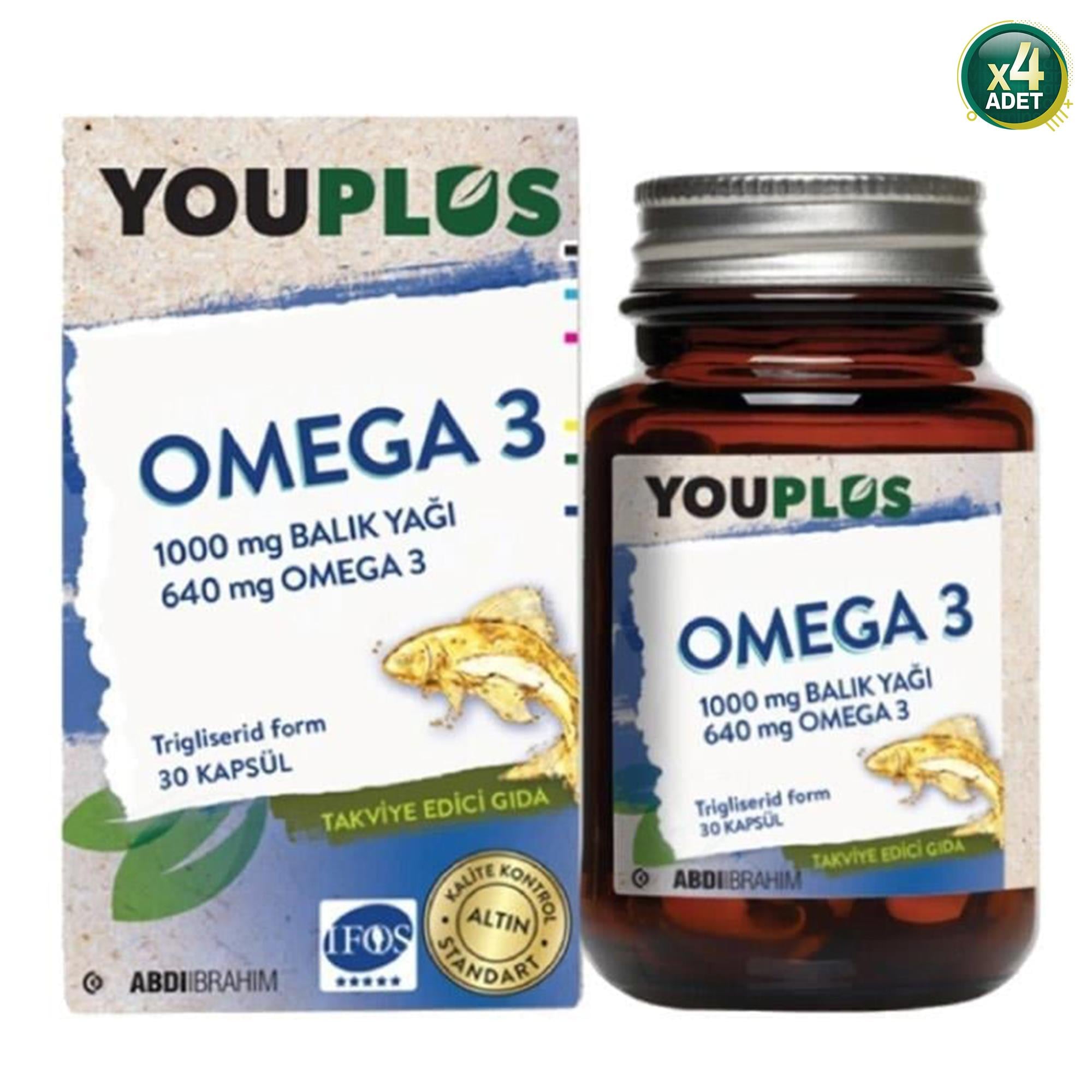 Youplus Daily Omega-3 30 Kapsül 4 Adet - Abdi İbrahim