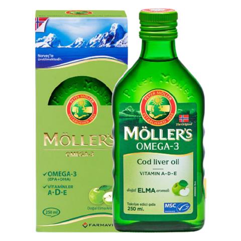 möllers omega 3 balık yağı 250 ml elma aromalı