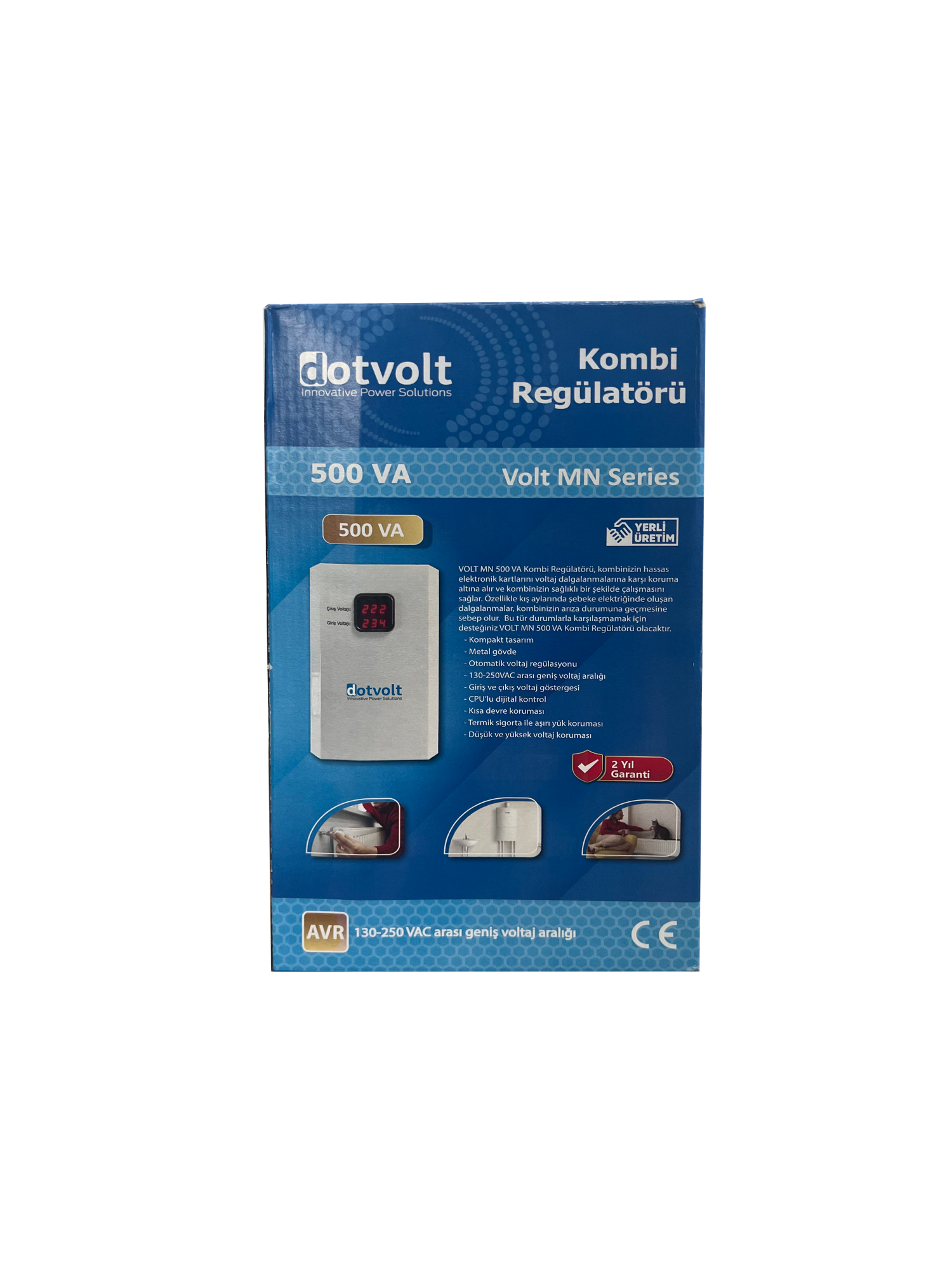 Servo Regülatör (Monofaze)Volt MN Serisi 500 VA Kombi Regülatörü
