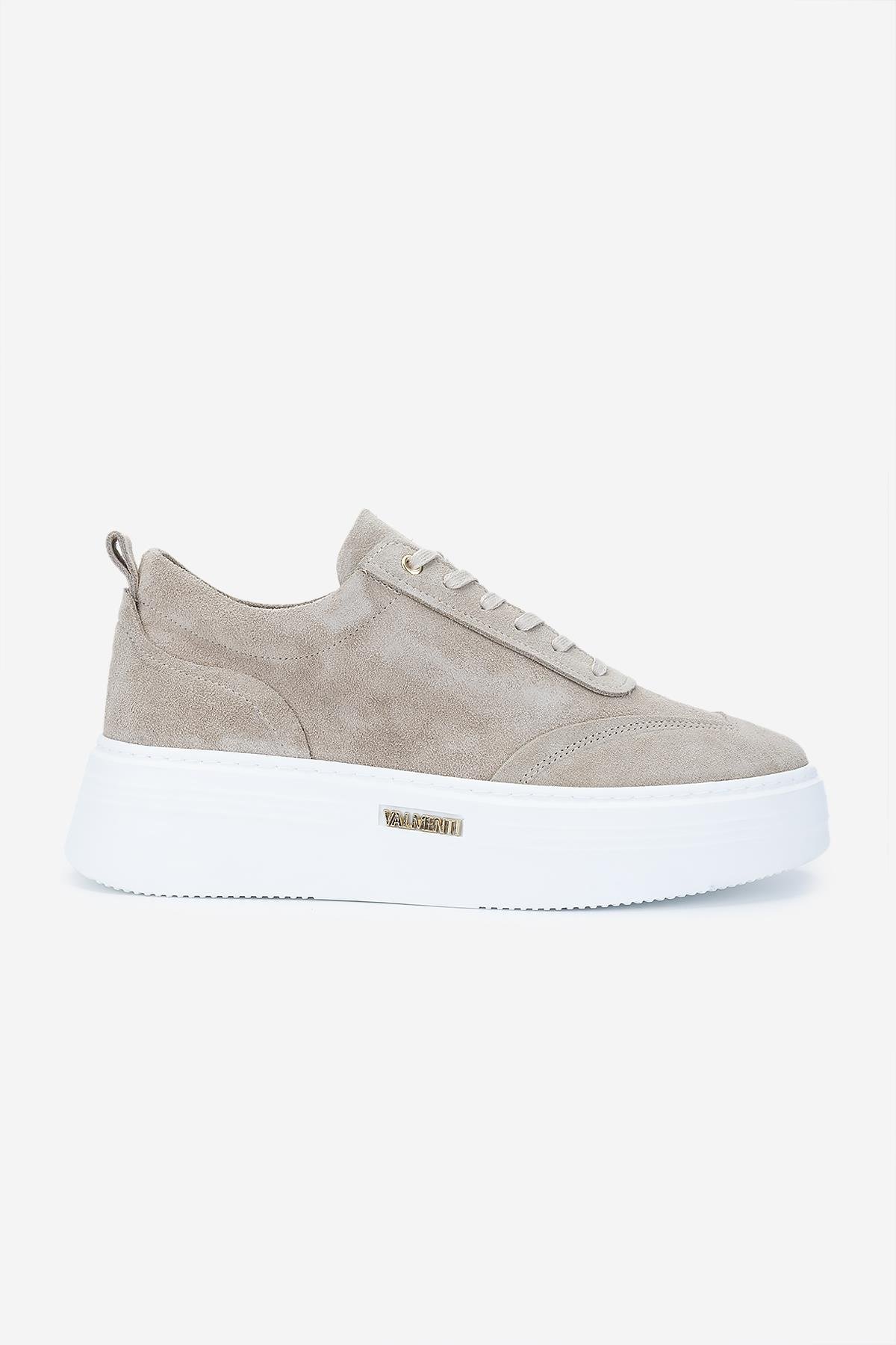Valmenti Erkek Hakiki Deri Bej Süet Sneakers & Spor Ayakkabı