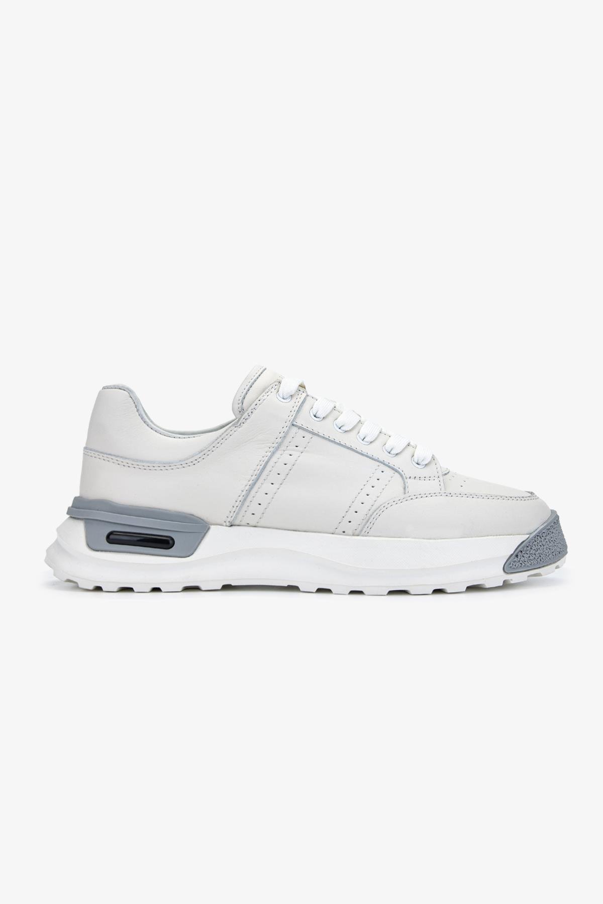 Valmenti Sneak Erkek Beyaz Hakiki Deri Sneakers & Spor Ayakkabı