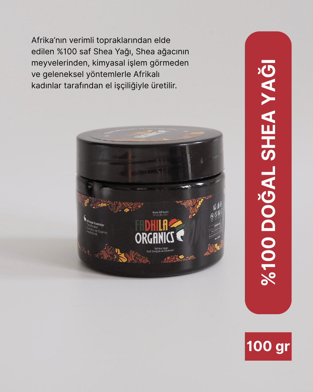 100gr - Shea Butter Büyük, %100 Saf ve Doğal