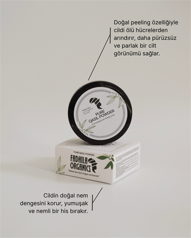 Leke Giderici ve Parlaklık veren %100 Doğal Köpüren Qasil Tozu-25gr