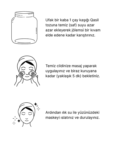 Leke Giderici ve Parlaklık veren %100 Doğal Köpüren Qasil Tozu-25gr