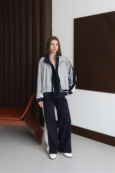 Casual Fit Şeritli Eşofman Takımı