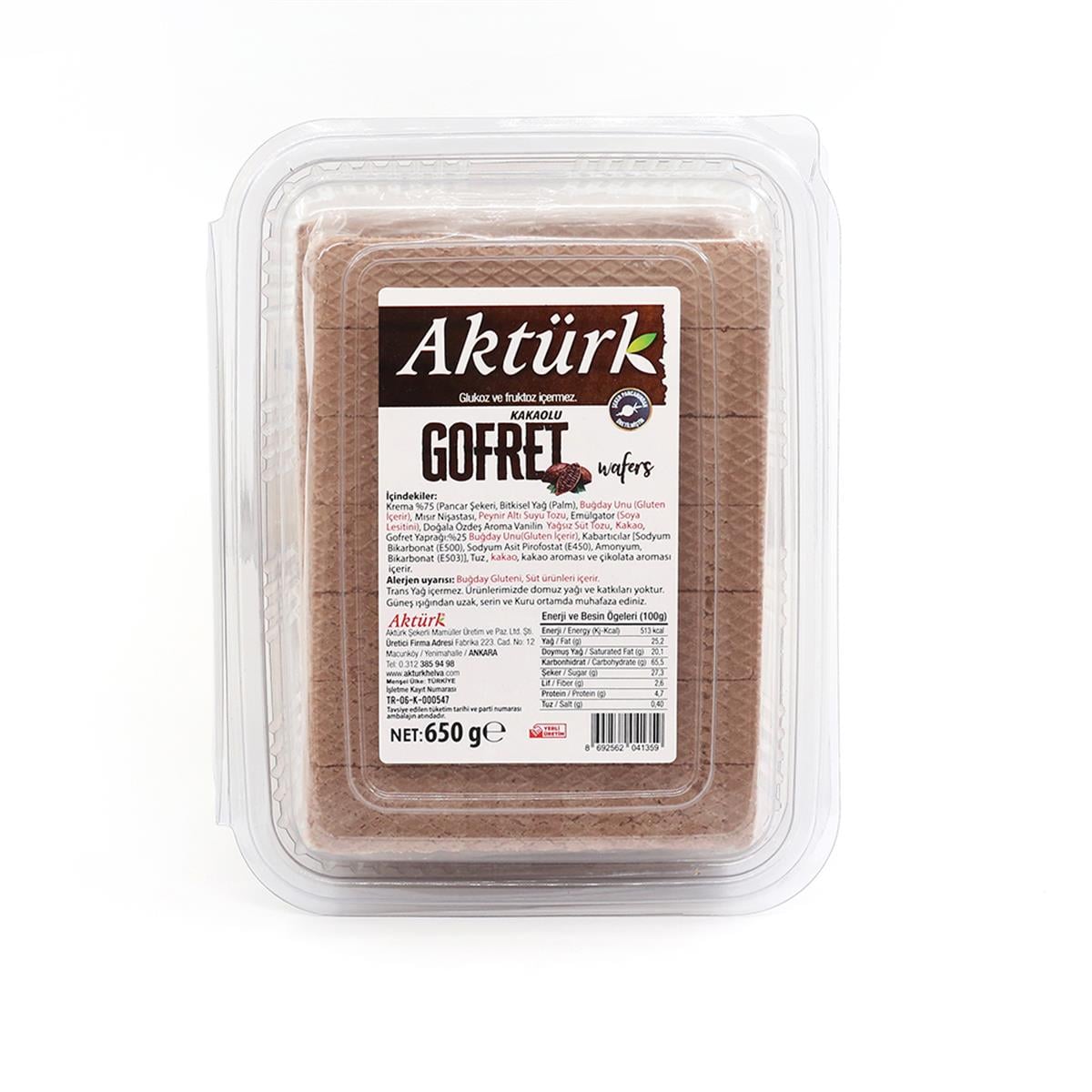 Aktürk Kakaolu Gofret 475 Gr
