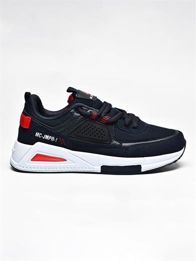 Marco Jamper 2137 Kadın Spor Sneaker Ayakkabı Lacivert - Kırmızı