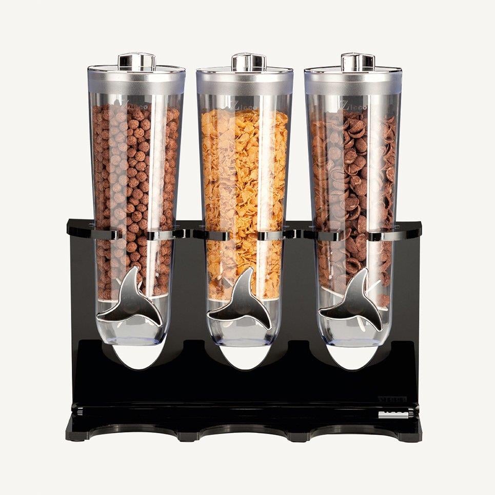 3'lü Standlı Cornflaks Aleti Siyah