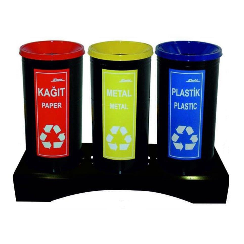 Boyalı Geri Dönüşüm Çöp Kova Grubu