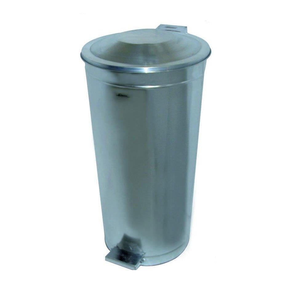 Galvaniz Pedallı Çöp Kovası