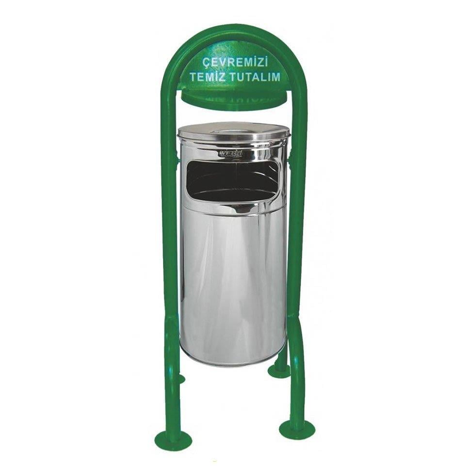 Paslanmaz Çelik Ayaklı Çöp Kovası