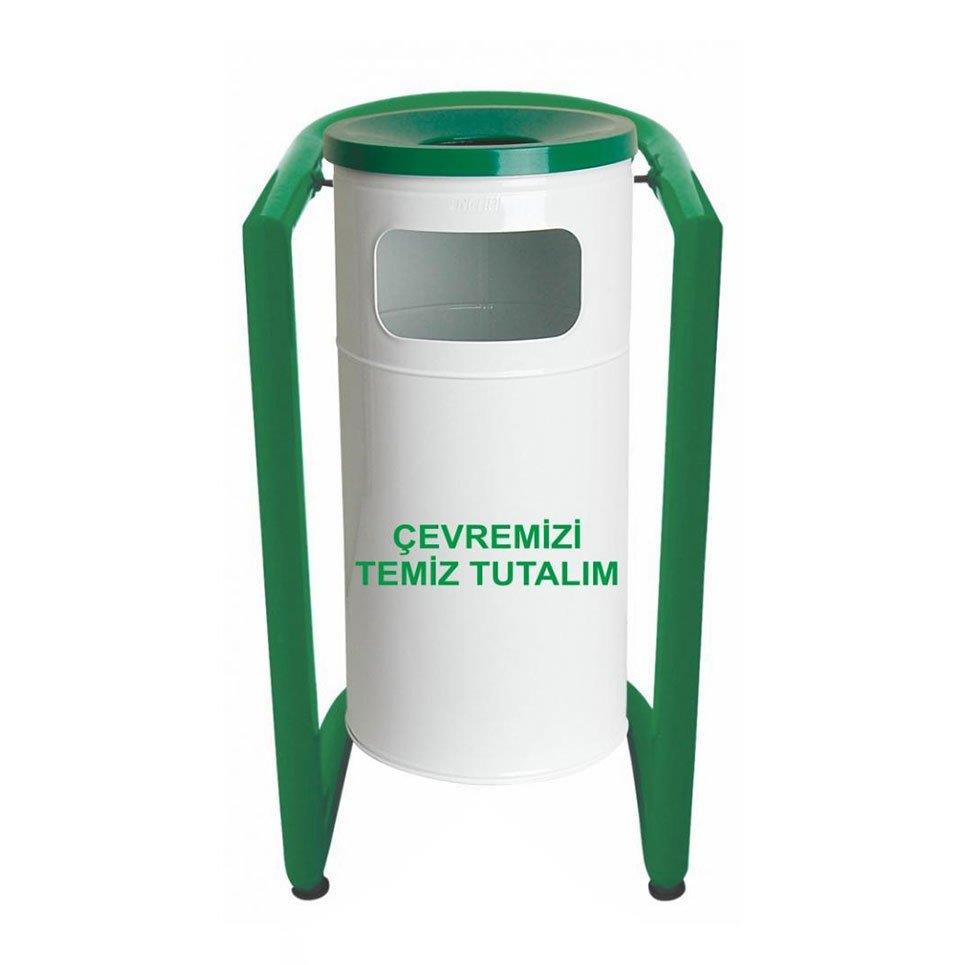Paslanmaz Çelik Ayaklı Çöp Kovası