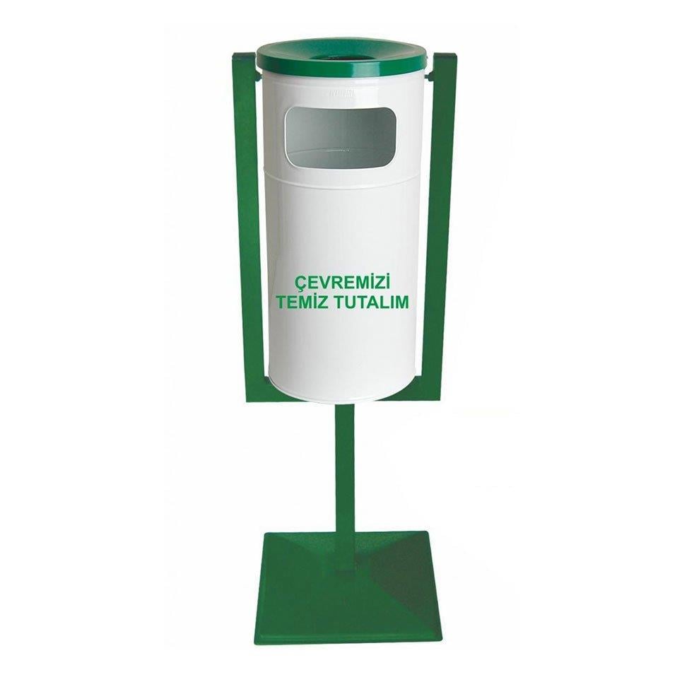 Paslanmaz Çelik Ayaklı Çöp Kovası