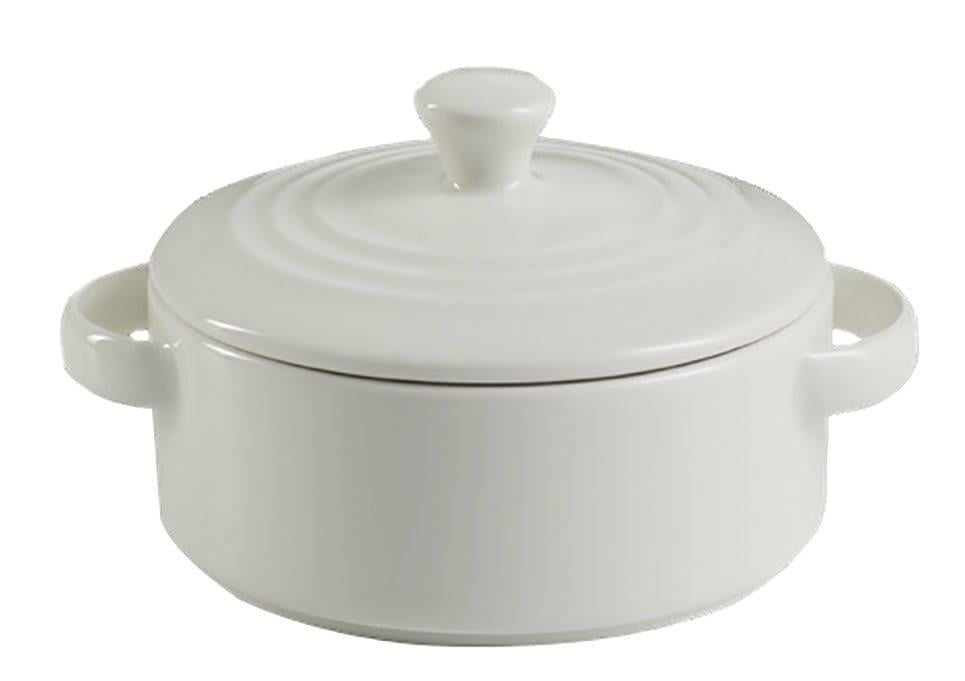 Porselen Kapaklı Minimal Kase