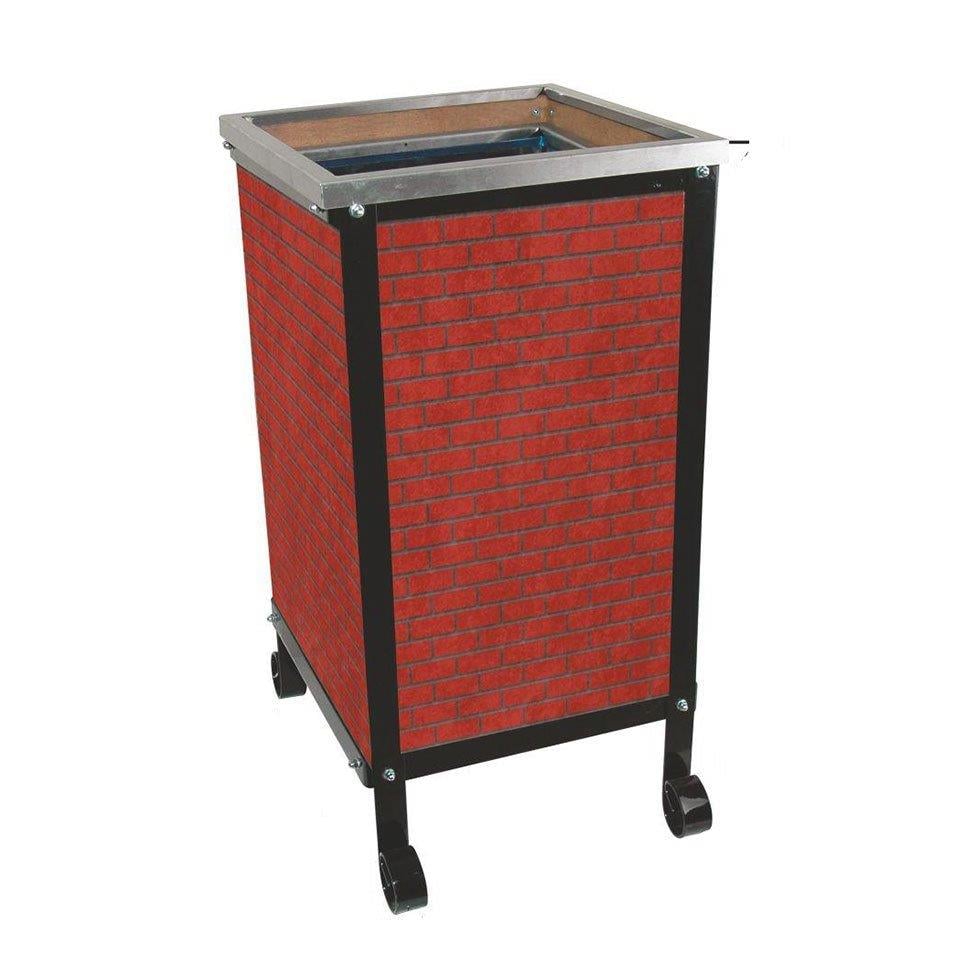 Tuğla Dekorlu Çöp Kovası