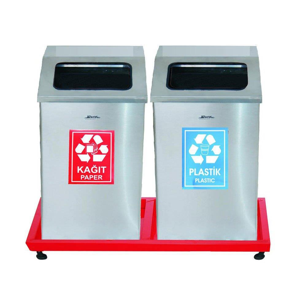 2'li Geri Dönüşüm Çöp Kovası