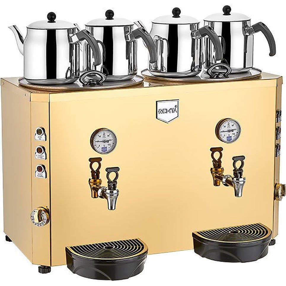 4 Demlikli Jumbo Çay Kazanı Makinesi 46 lt