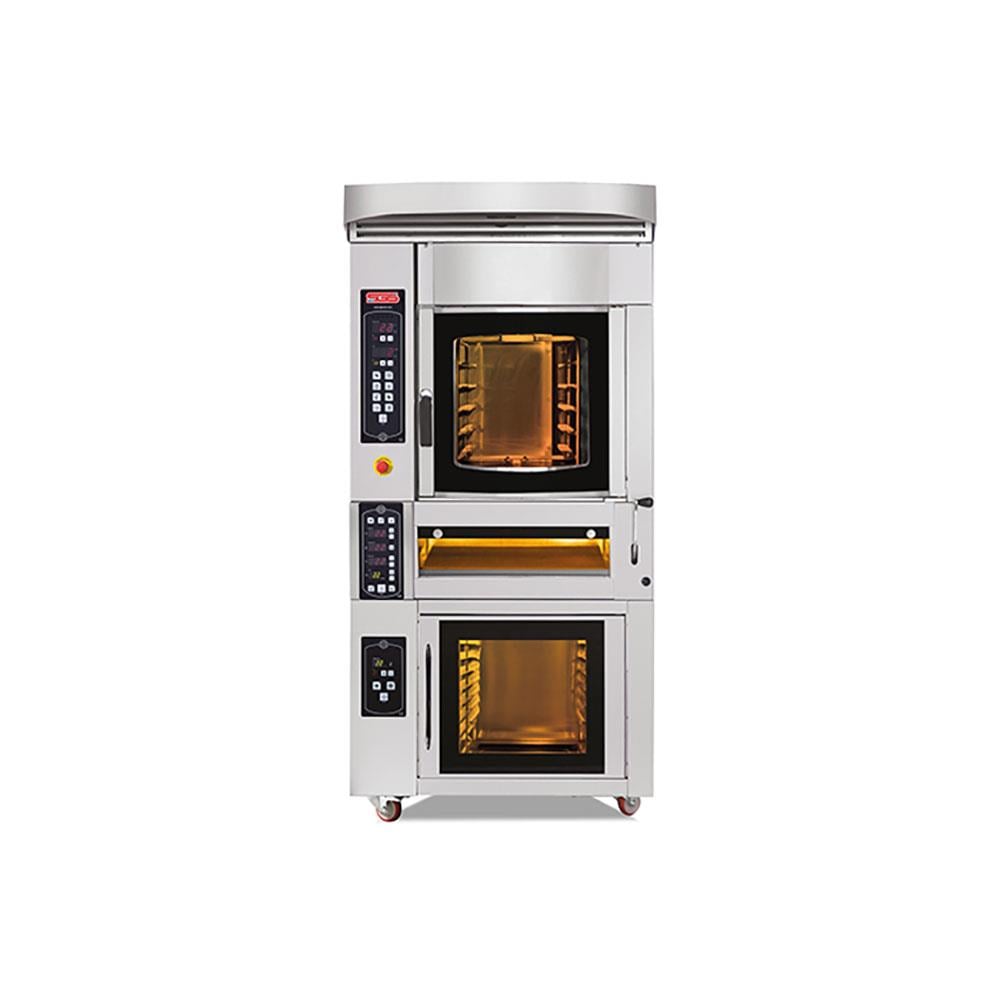 5 Tepsili 40x60 Patisserie Fırın Mayalandırma Kabinli Elektrikli 4 Pizza Ø30