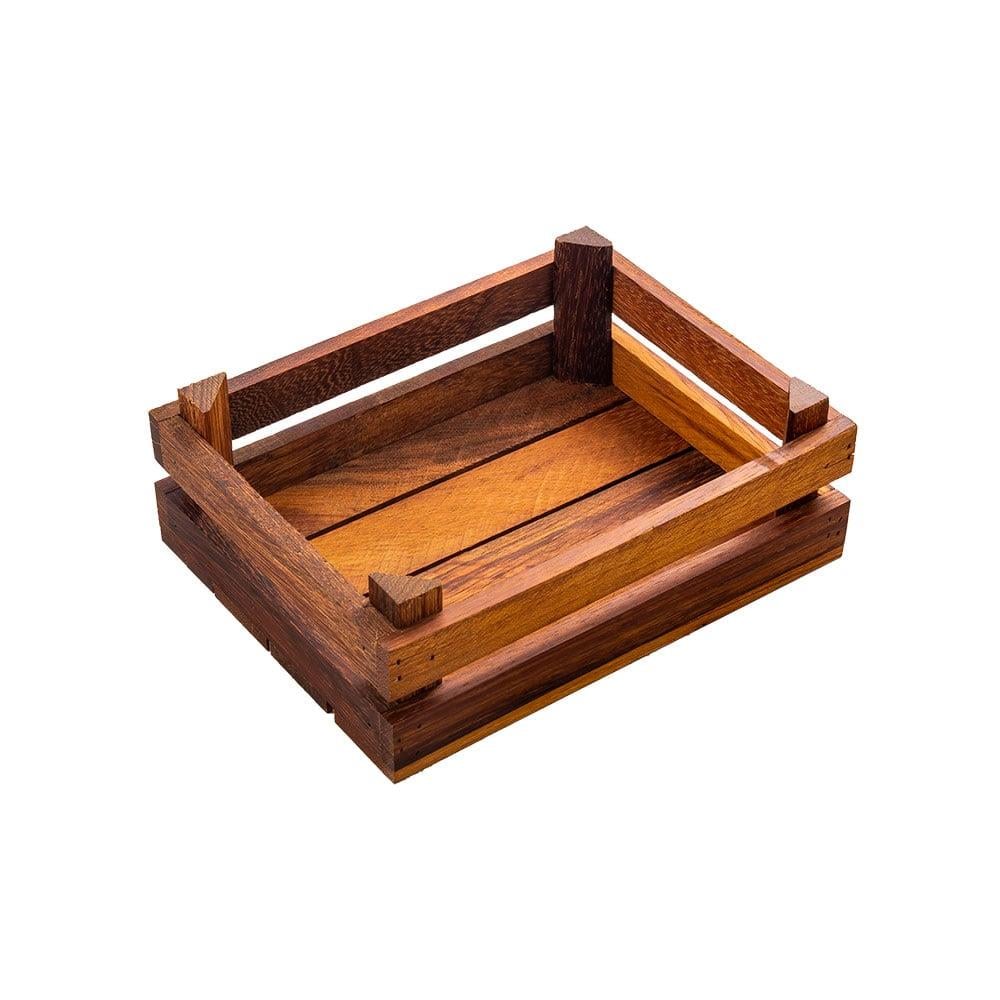 Ahşap İroko Kasa 13x17 cm H:7 cm