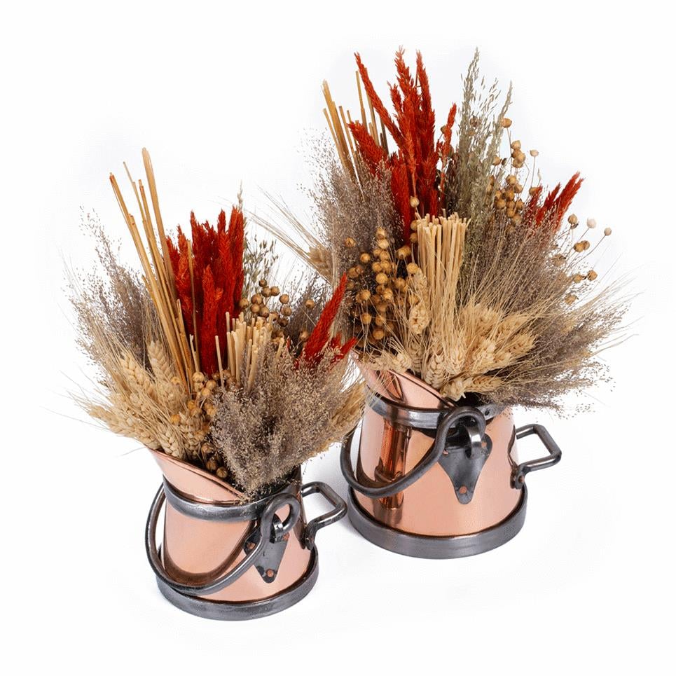 Bakır İtfaiye Şapka Model Saksılık