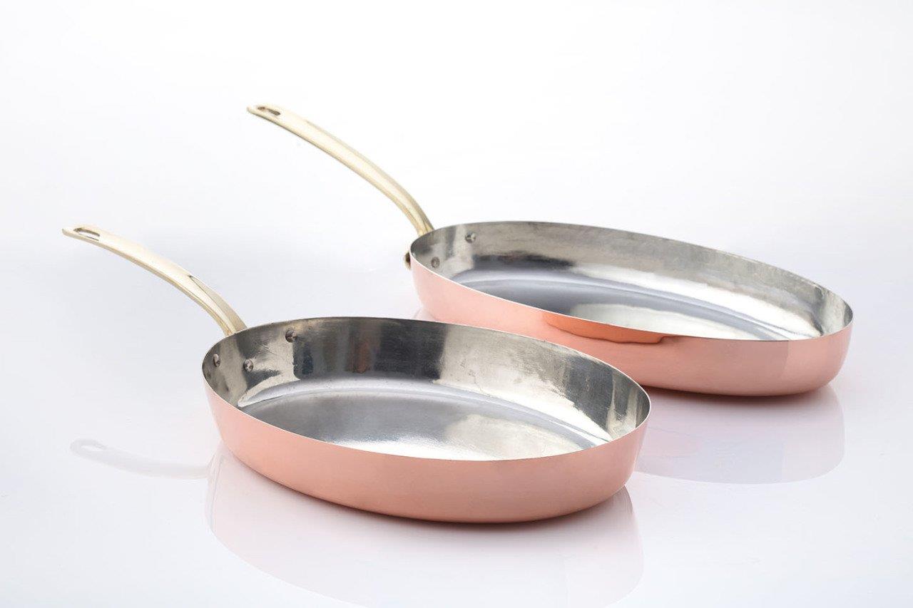 Bakır Oval Balık Tava