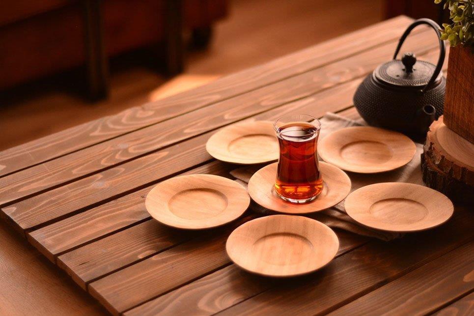 Didi 6'lı Yuvarlak Çay Tabağı