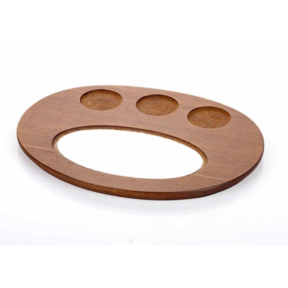 Döküm Oval Kısa Fajita Tava Altlığı