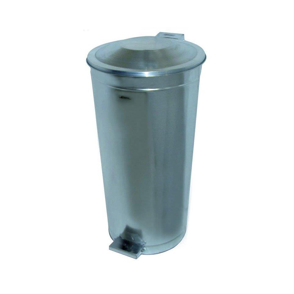 Galvaniz Pedallı Çöp Kovası