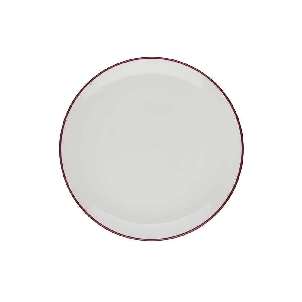 Modest Maroon Lona Düz Tabak 15 cm 