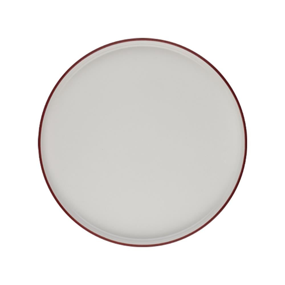 Modest Maroon Stolt Düz Tabak 25,5 cm 
