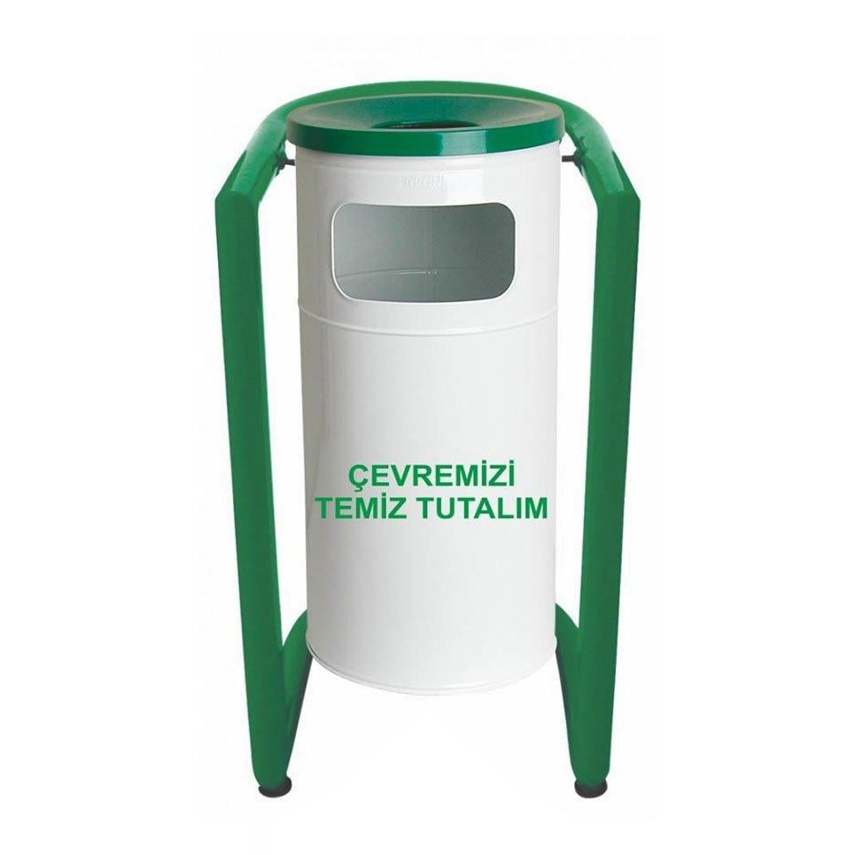 Paslanmaz Çelik Ayaklı Çöp Kovası