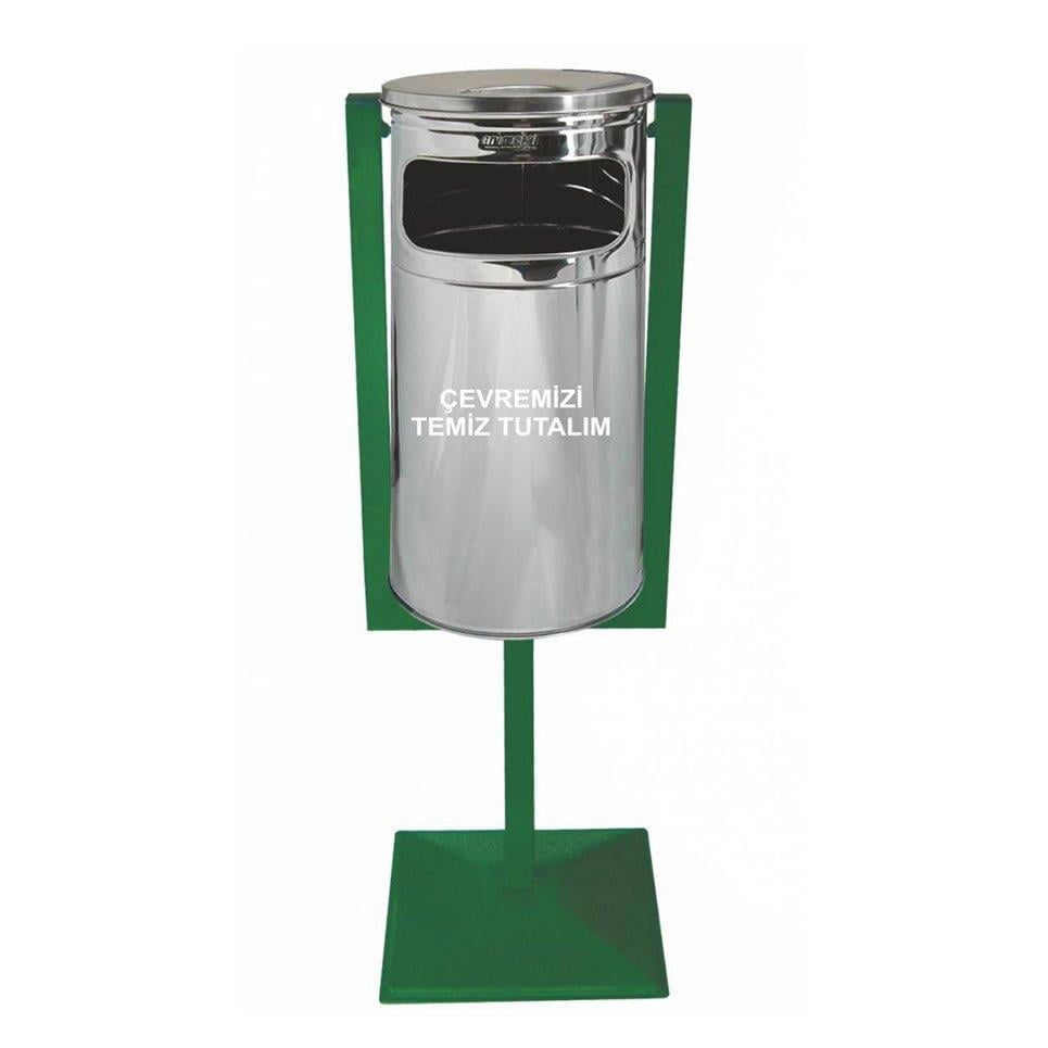Paslanmaz Çelik Ayaklı Çöp Kovası