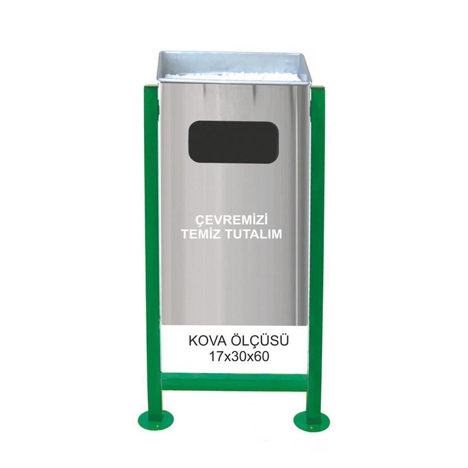 Paslanmaz Çelik Ayaklı Çöp Kovası