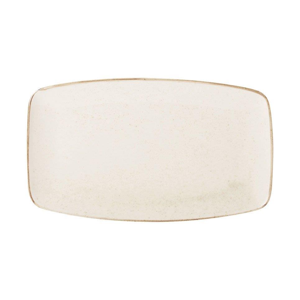 Porselen Bej Kayık Tabak