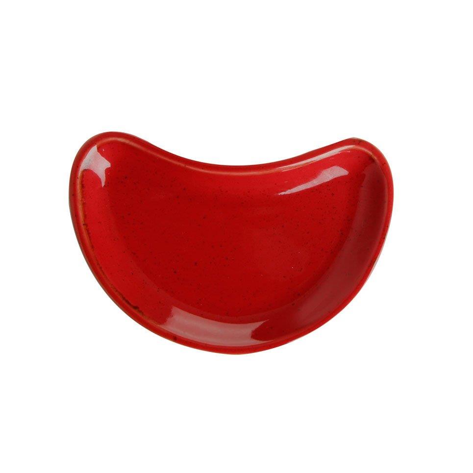 Porselen Kırmızı Mini Tabak
