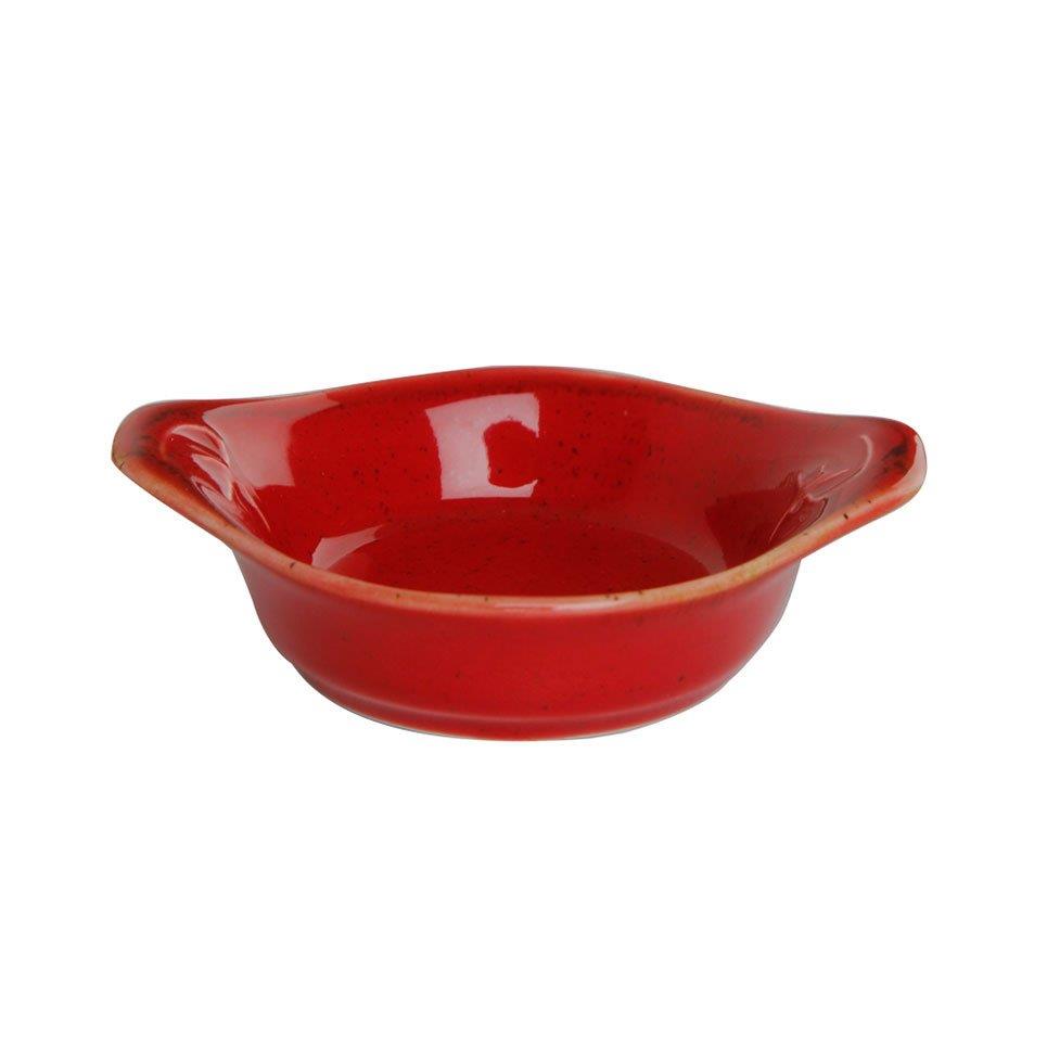 Porselen Kırmızı Mini Tabak