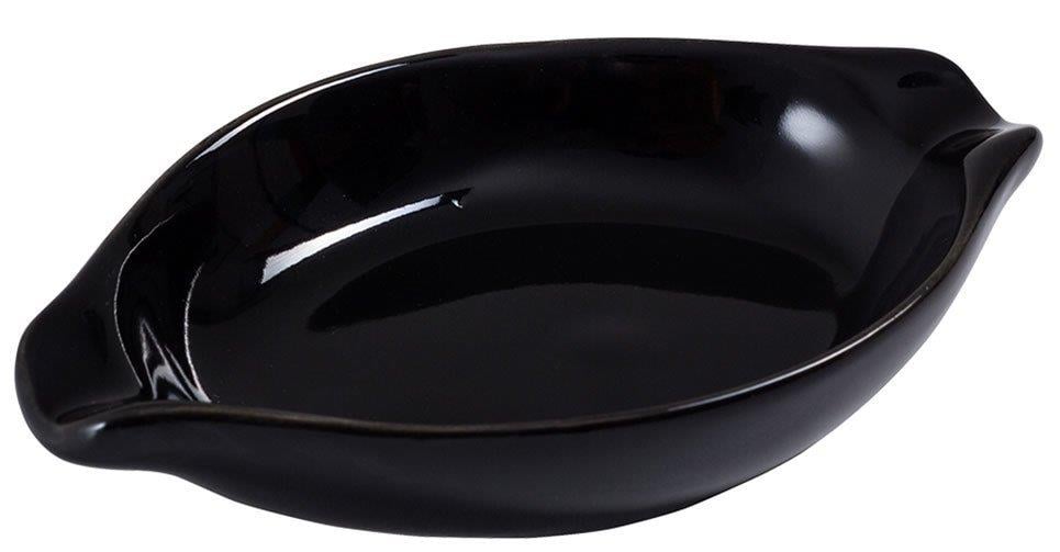 Porselen Minimal Bölmeli Kase Siyah