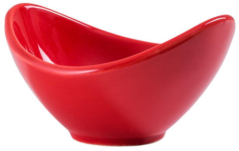 Porselen Minimal Gondol Kase Kırmızı