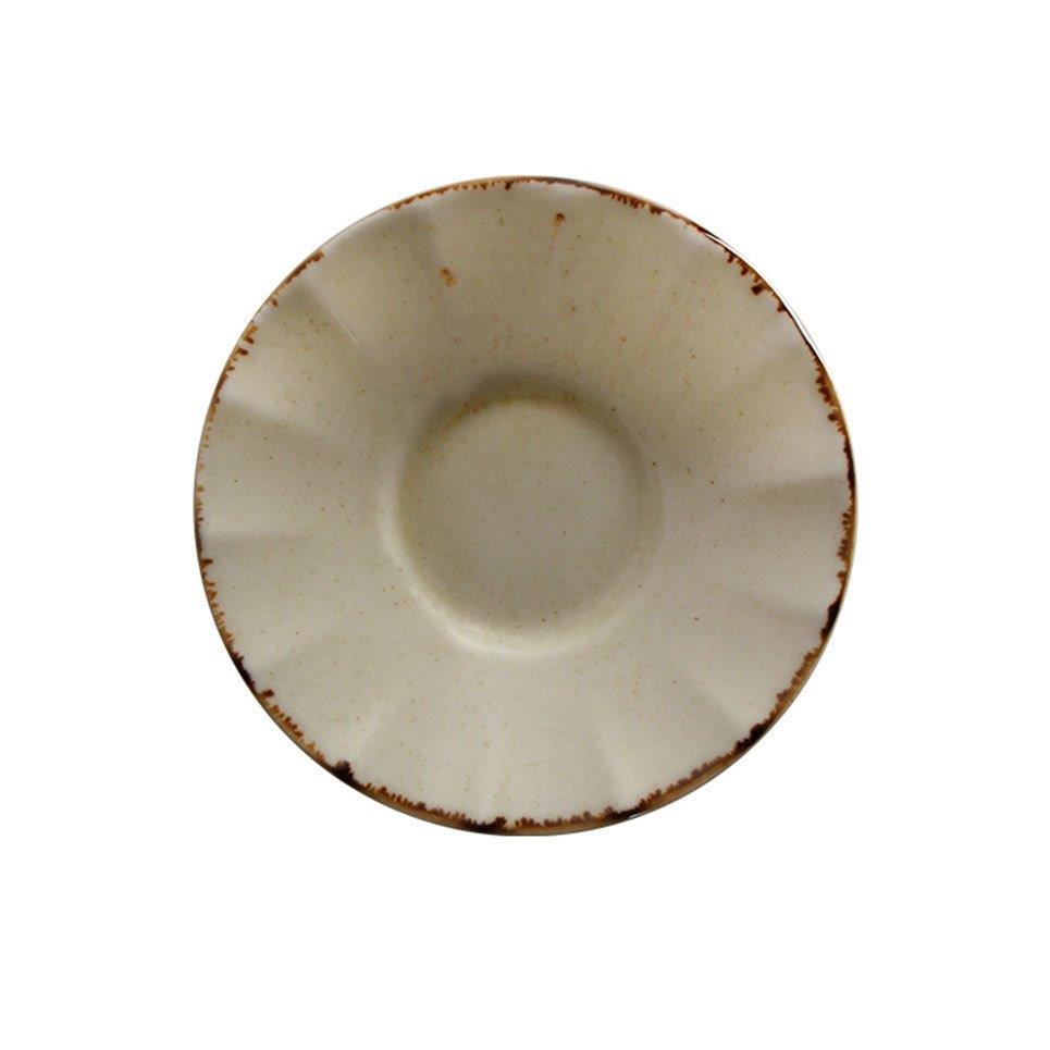 Porselen Sarı Ergonomik Çay Tabağı