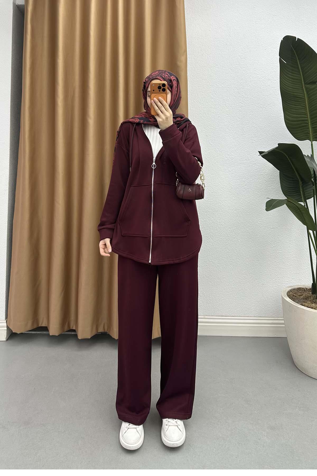 Arkası Uzun Şardonlu Oysh Takım Bordo