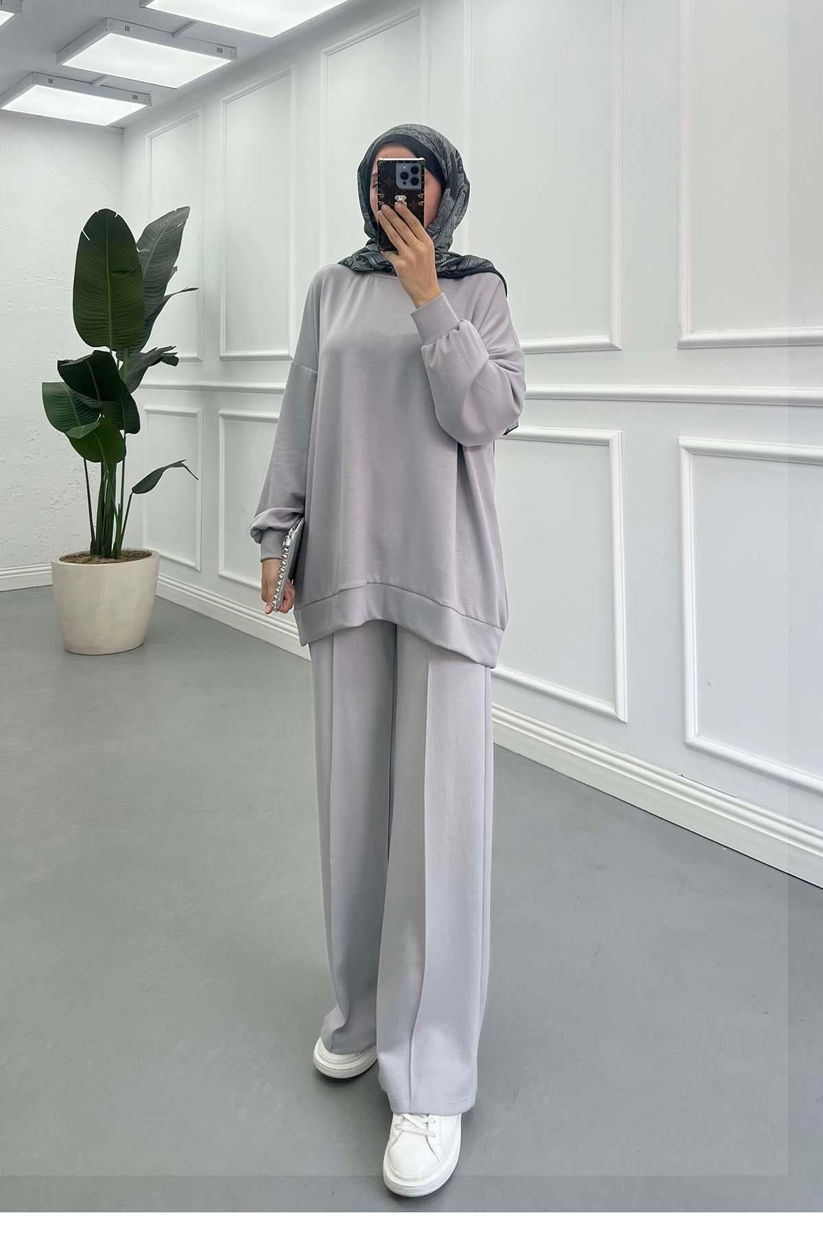 Basic Oysh Sweatshirt Gri