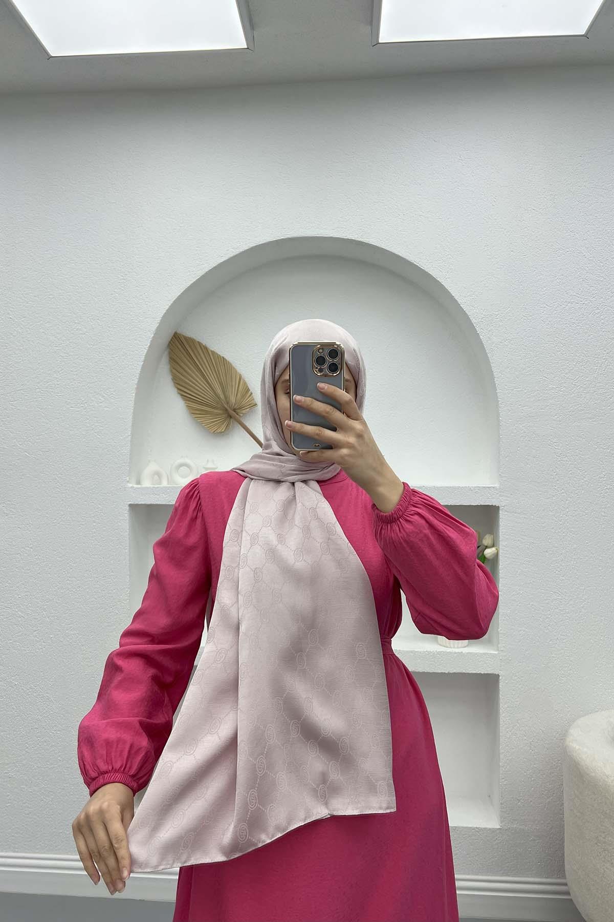 Desenli Şal Pembe