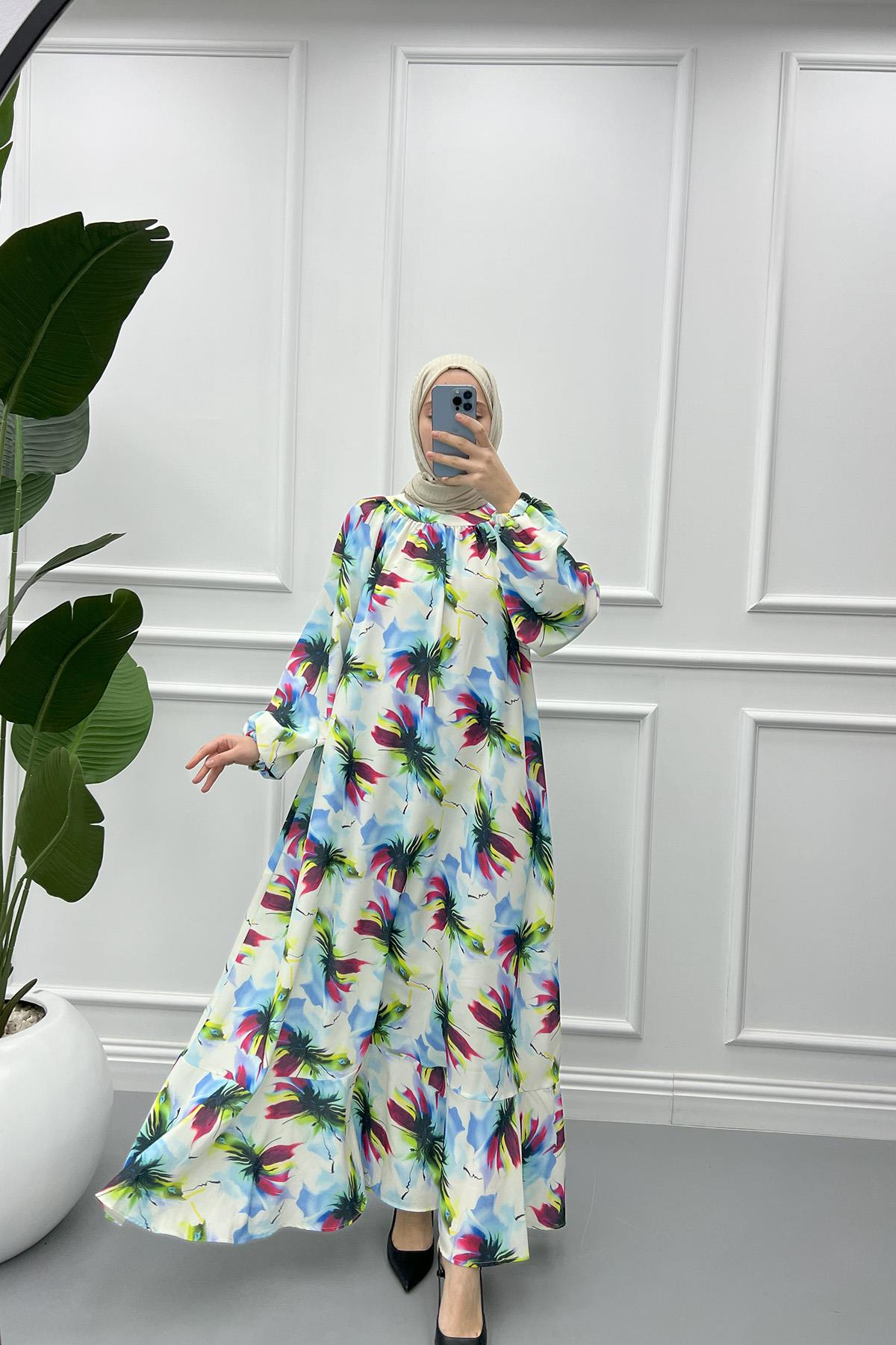 Flora Elbise Mavi