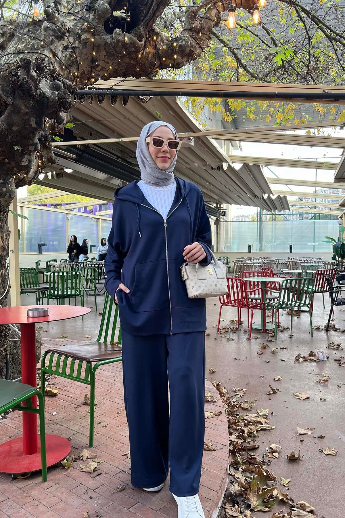 Kapişonlu Oysh Takım Lacivert