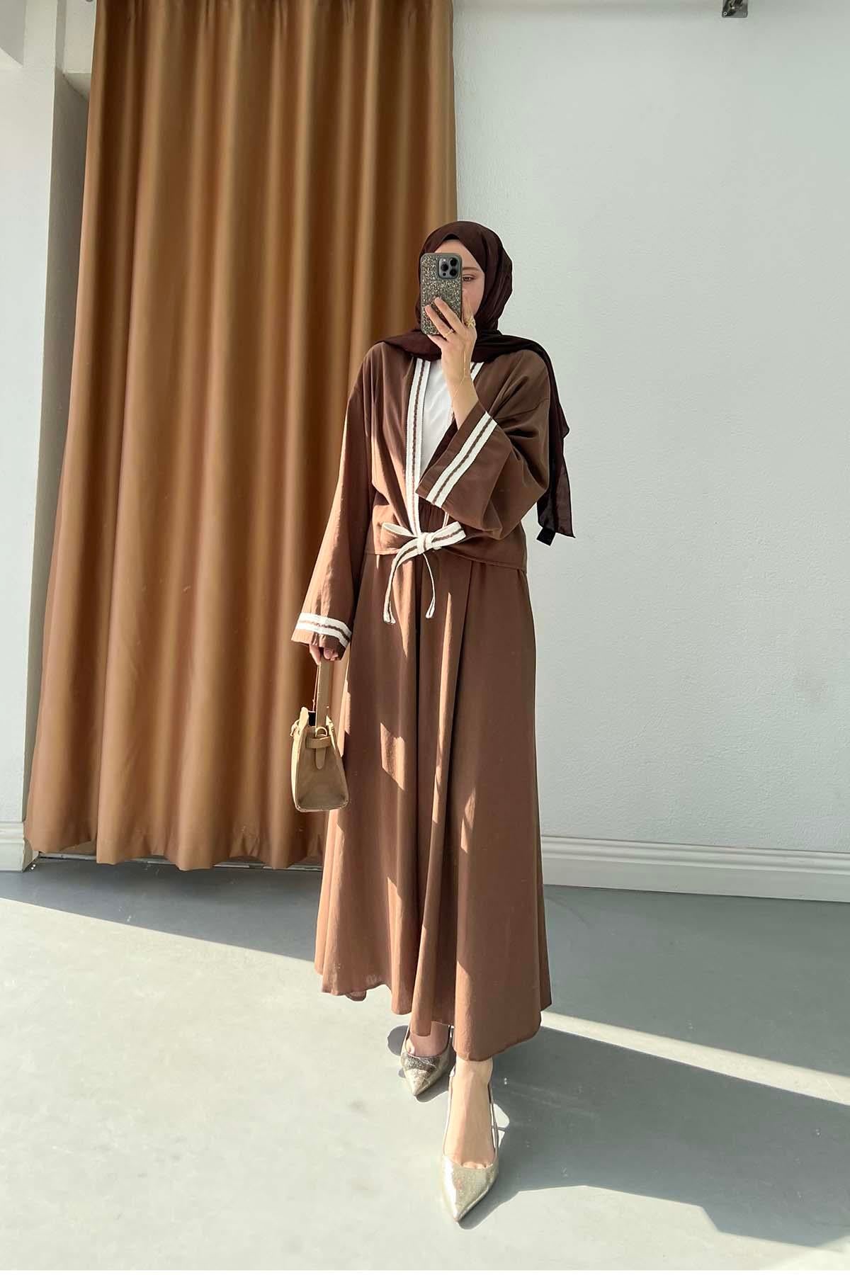 Marin Stil İçlikli Takım Kahve