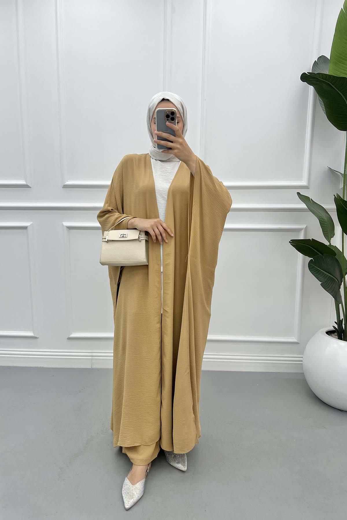 Oversize Yelek Takım Sütlü Kahve