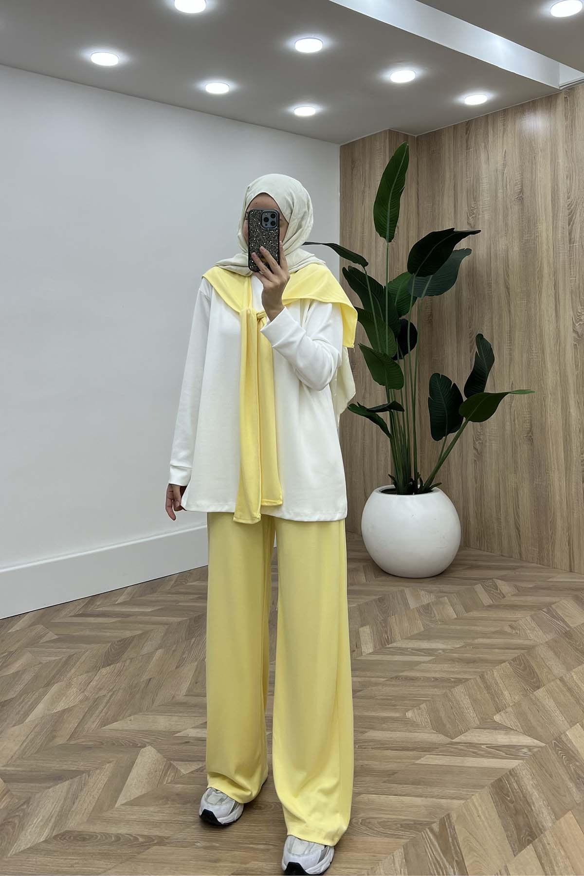 Pelerin Bağlamalı Spor Takım Sarı
