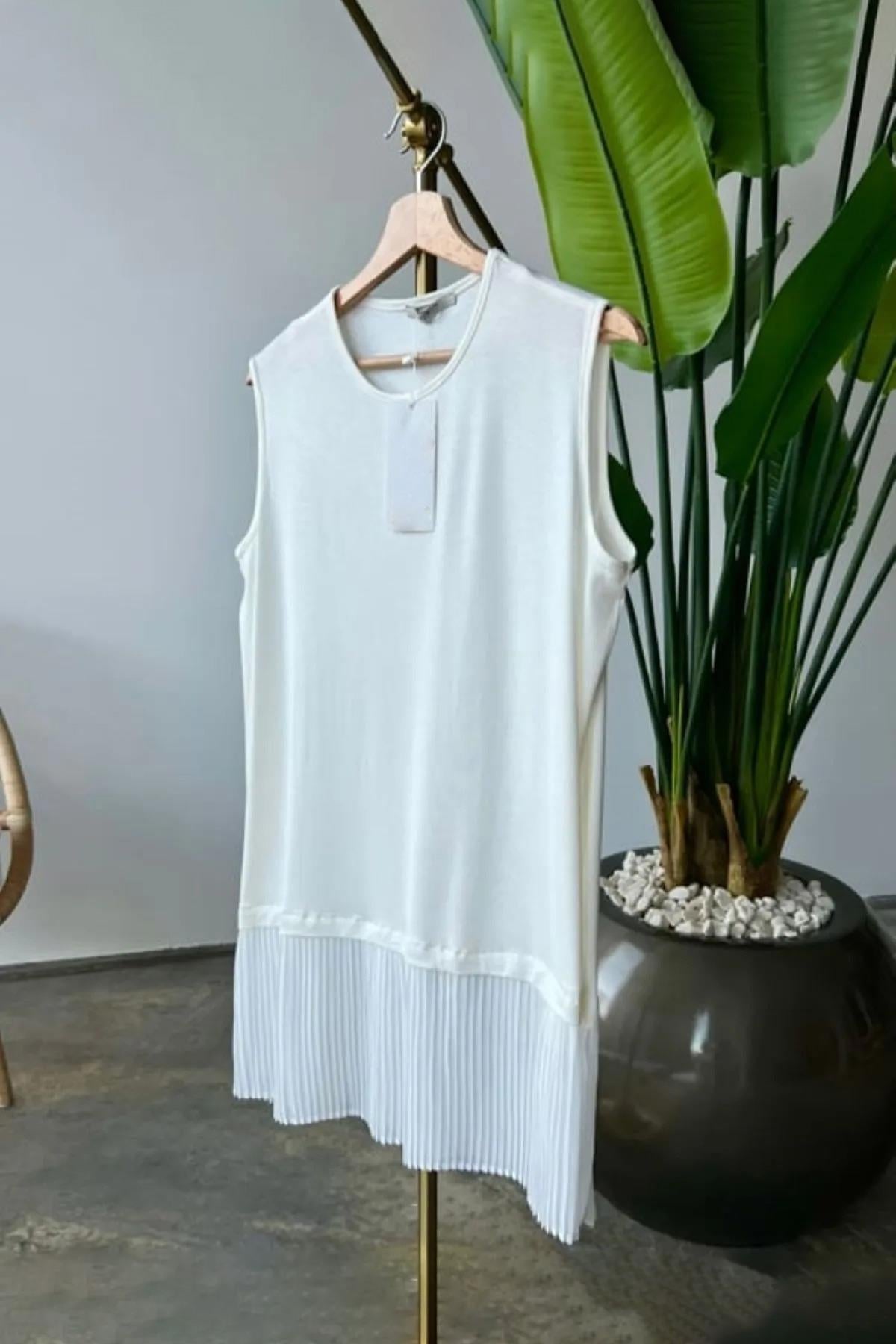 Piliseli İçlik Beyaz