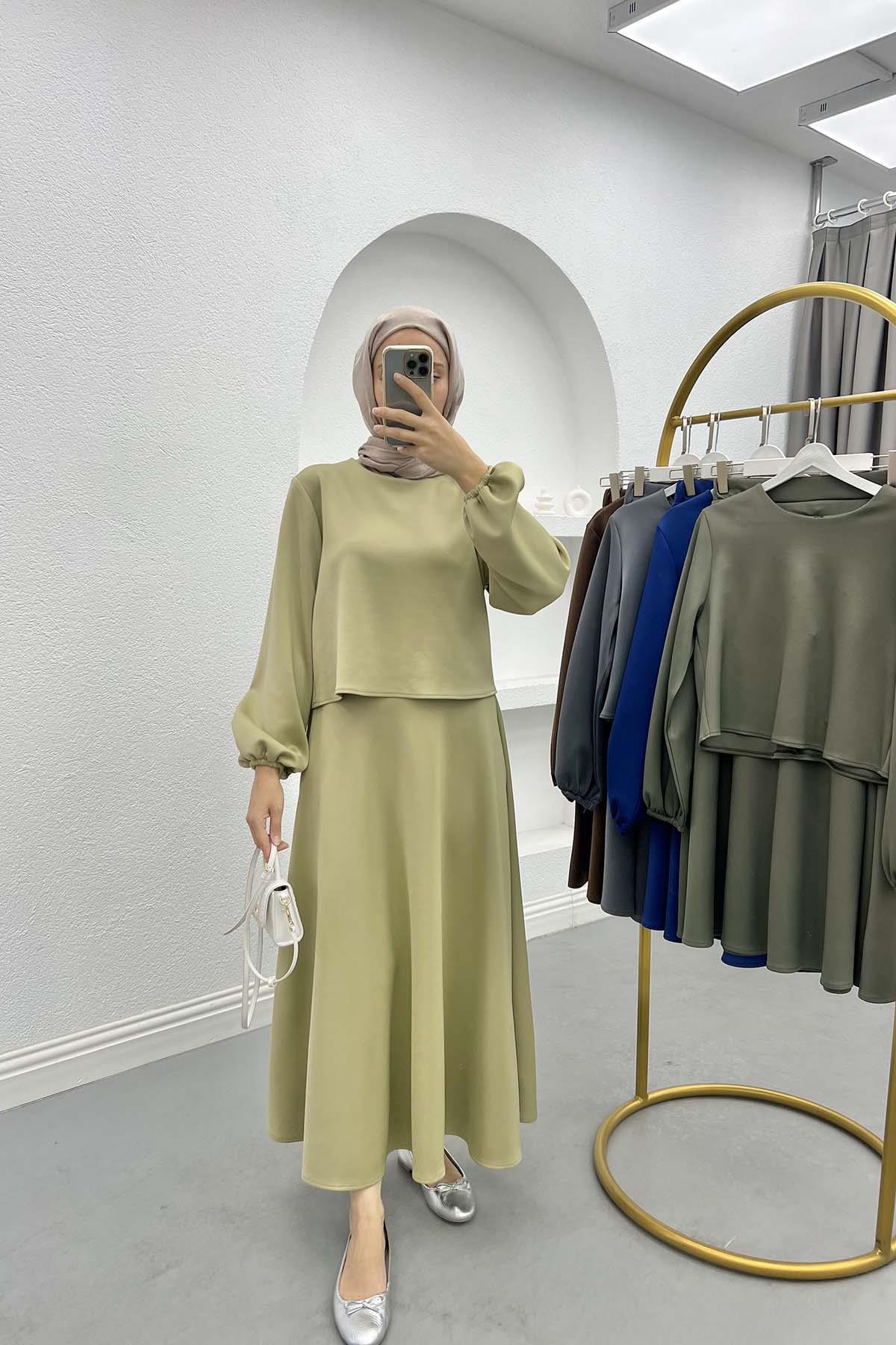 Scuba Crop Takım Soft Yeşil
