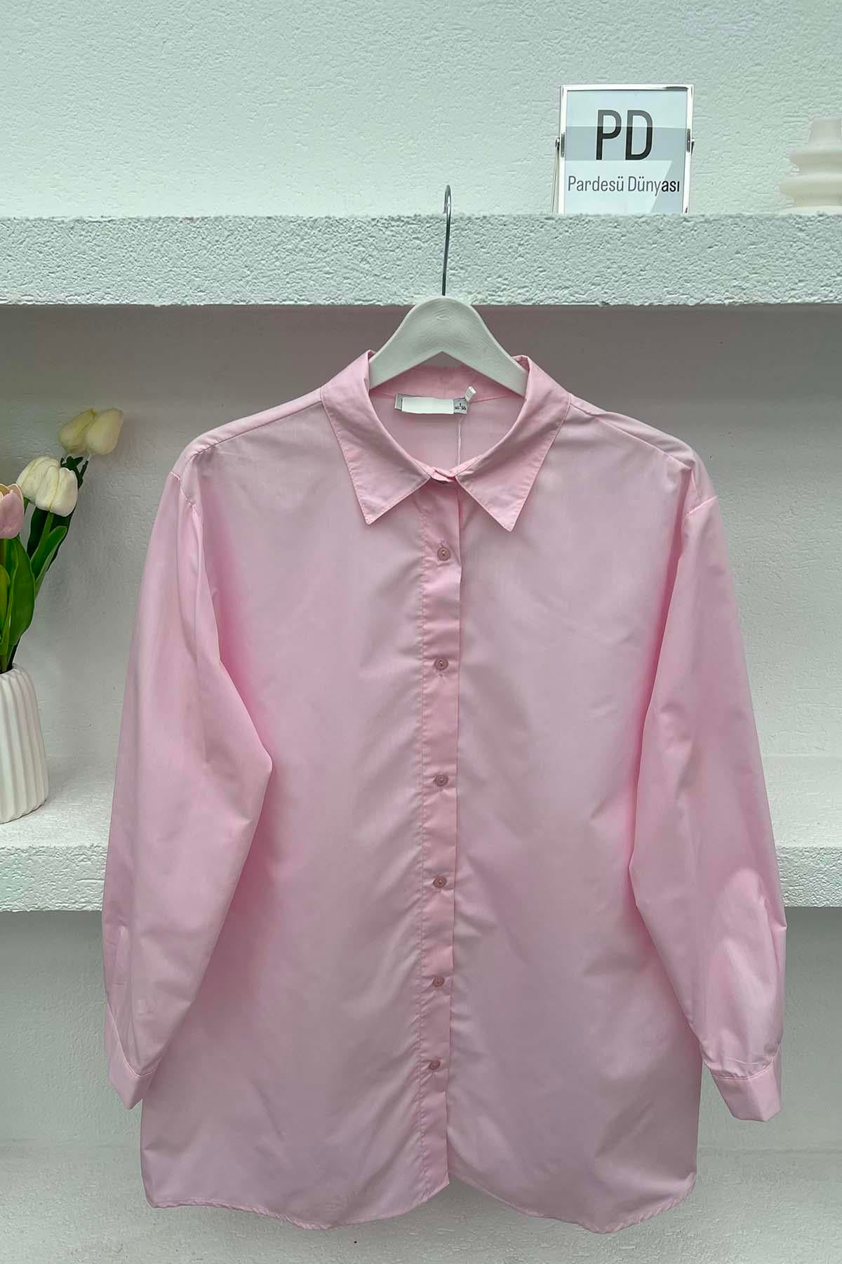 Tunik Gömlek Pembe